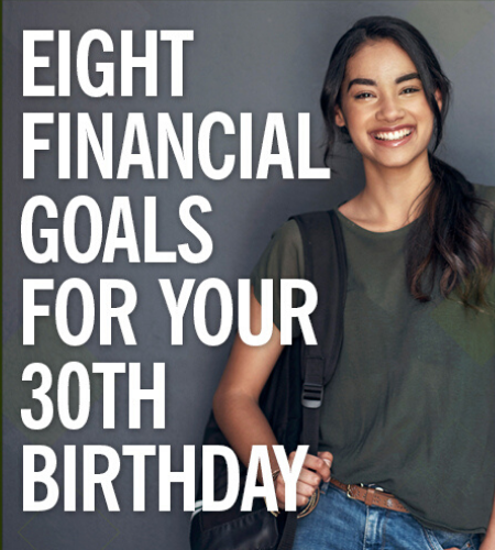 Financial Goals for 30 - Woman Poses With Backpack, Financial Goals for Your 30th Birthday