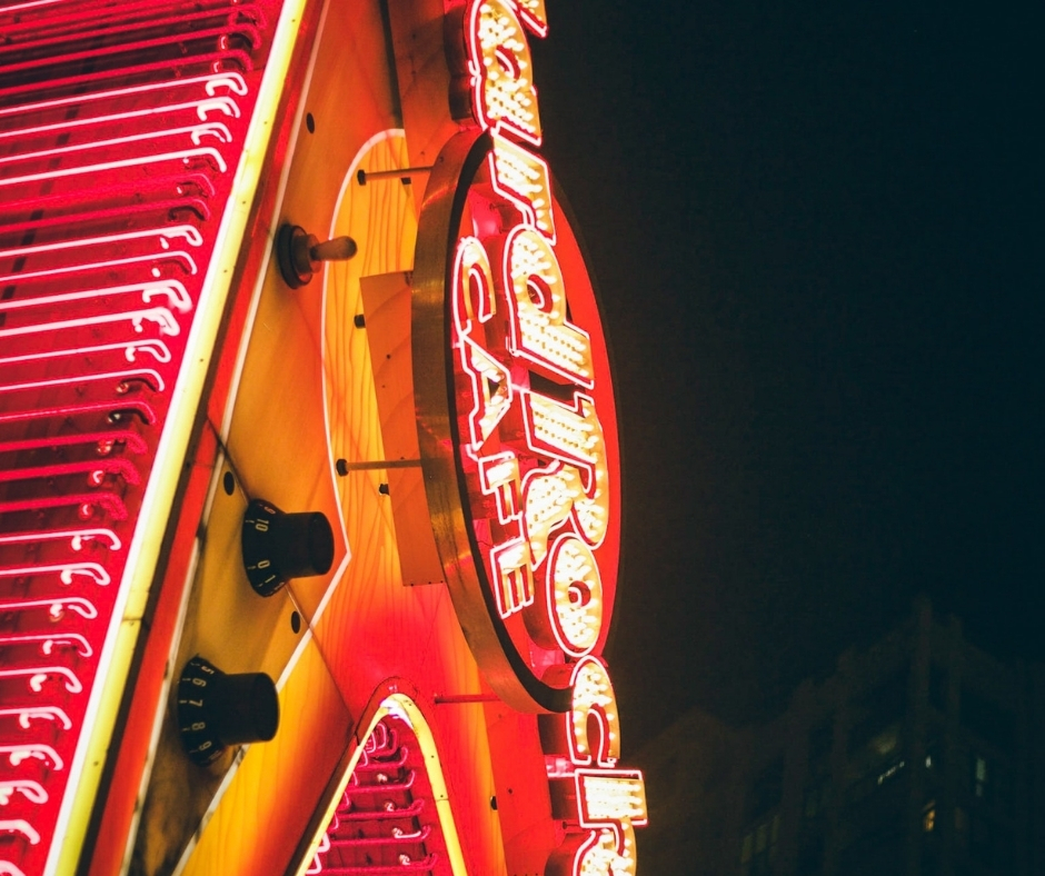 Neon Hard Rock Cafe Sign