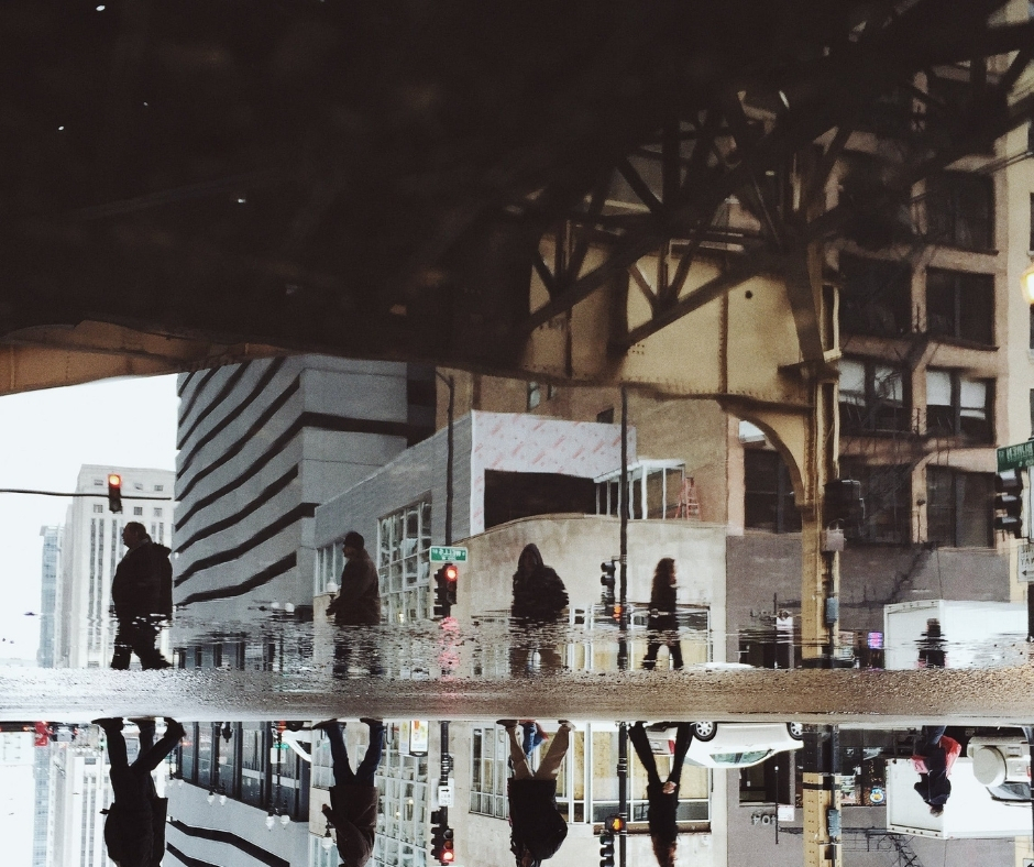 Underneath the Elevated Line With Reflection In Water