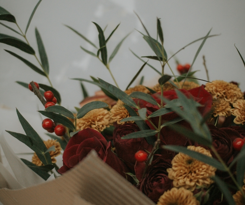 Close Up Of Bouquet Of Flowers